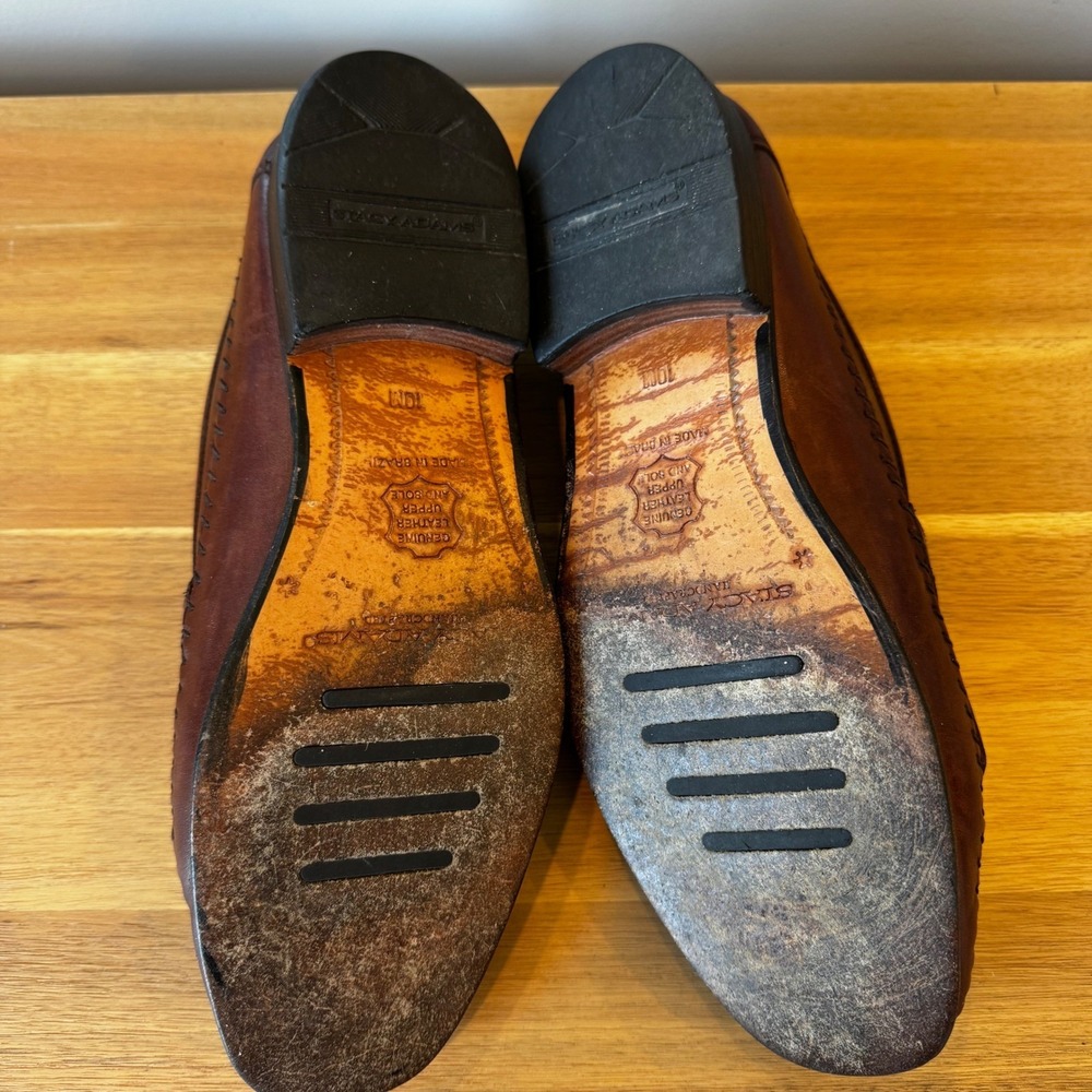 Stacy Adams Men 10 M Brown Leather Kiltie Tassel Loafer 25985 Comfort Plus - Picture 16 of 16